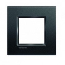 Placa ornament 2 module Antracit Bticino Living Light